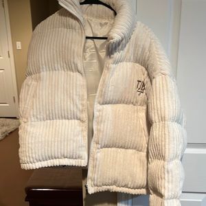 cream winter coat